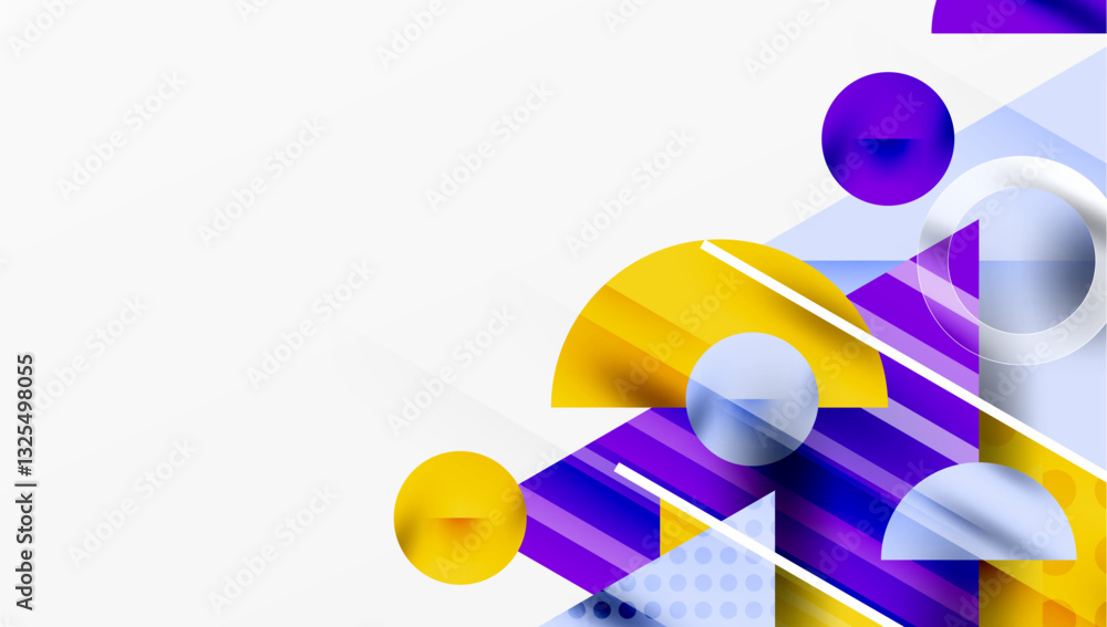 Aufkleber Modern geometric background - overlapping triangles with smooth gradients and semi-transparency