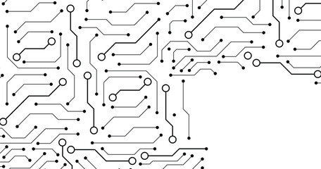 Abstract background with circuit board, technology design. High tech connection system