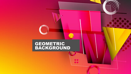 Creative triangles and circles composition