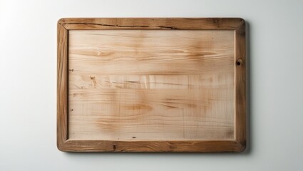 Rustic Light Brown Wooden Drawing Board with Textured Surface and Frame