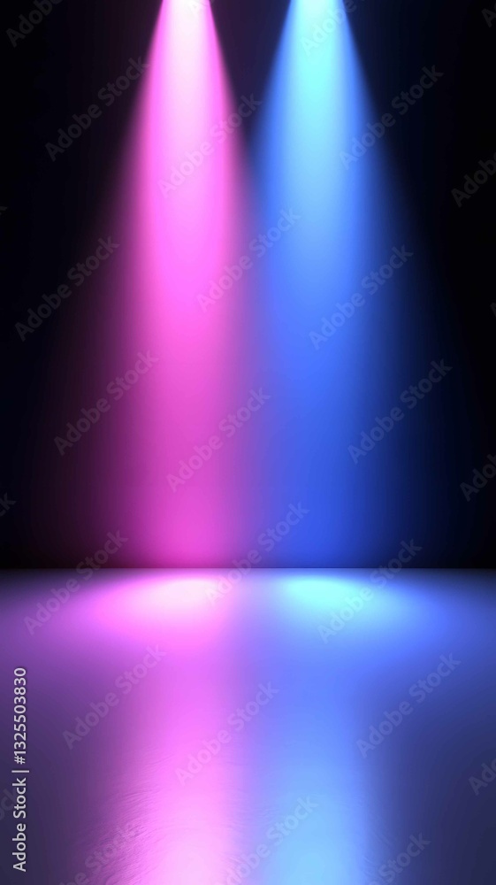 Poster colorful stage lights create an energetic atmosphere in a performance space during a vibrant event s