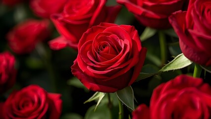 Fototapeta premium bunch of red roses