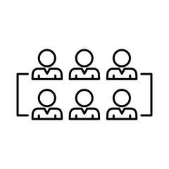 Meeting Line Icon. Teamwork, Business, Planning, Strategy, Marketing, Leadership, Work Group, Partnership Icons Editable Stroke Vector Illustration