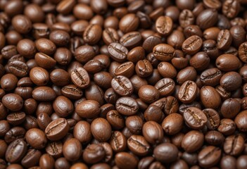 Obraz premium Freshly roasted coffee beans ready for brewing delight