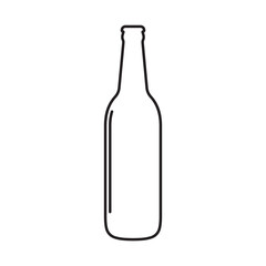 Beer bottle vector icon outline