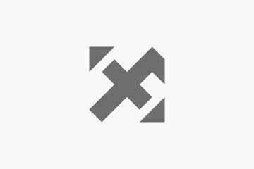 Fototapeta premium letter F bold in square logo 