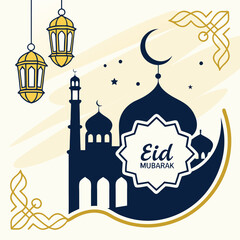 Fototapeta premium Eid Mubarak 