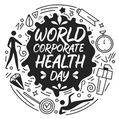 WORLD CORPORATE HEALTH DAY vector illustration