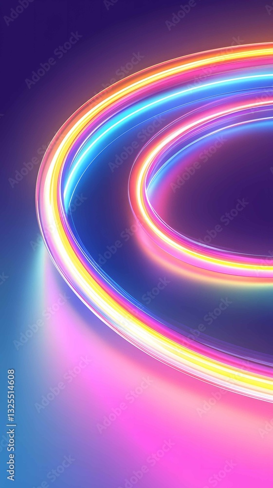 Aufkleber vibrant light trails create an abstract display of color swirling in a dynamic fashion