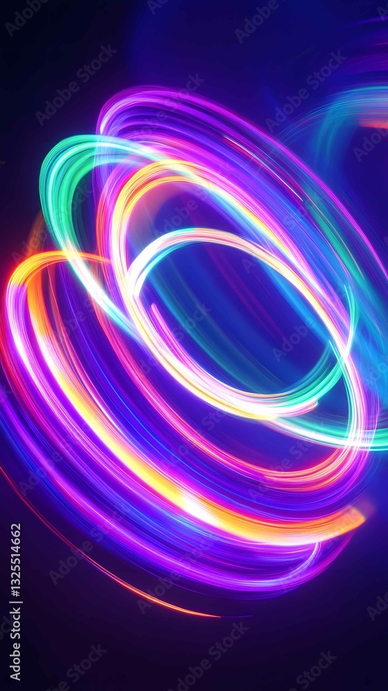 Aufkleber vibrant light trails create an abstract display of color swirling in a dynamic fashion