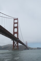 Golden Gate Bridge in San Francisco on a foggy day