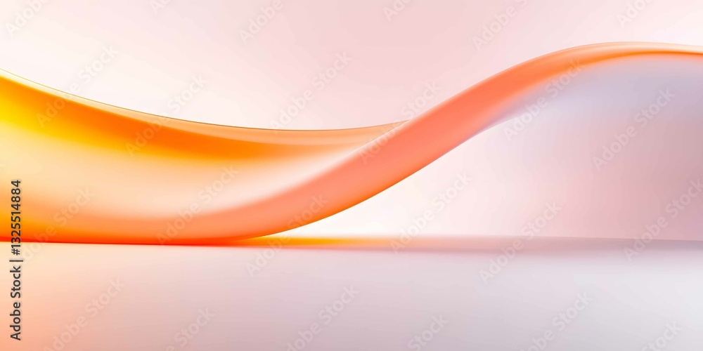 Aufkleber soft curves and vibrant hues create an abstract composition in warm colors, inviting viewers to expl
