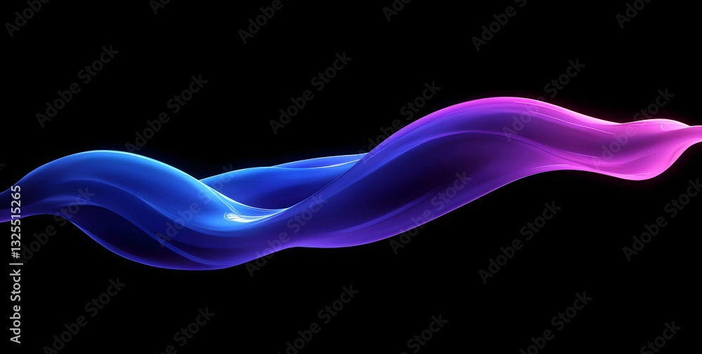 Poster colorful waves of light create a dynamic visual experience in a dark space showcasing fluid motion a