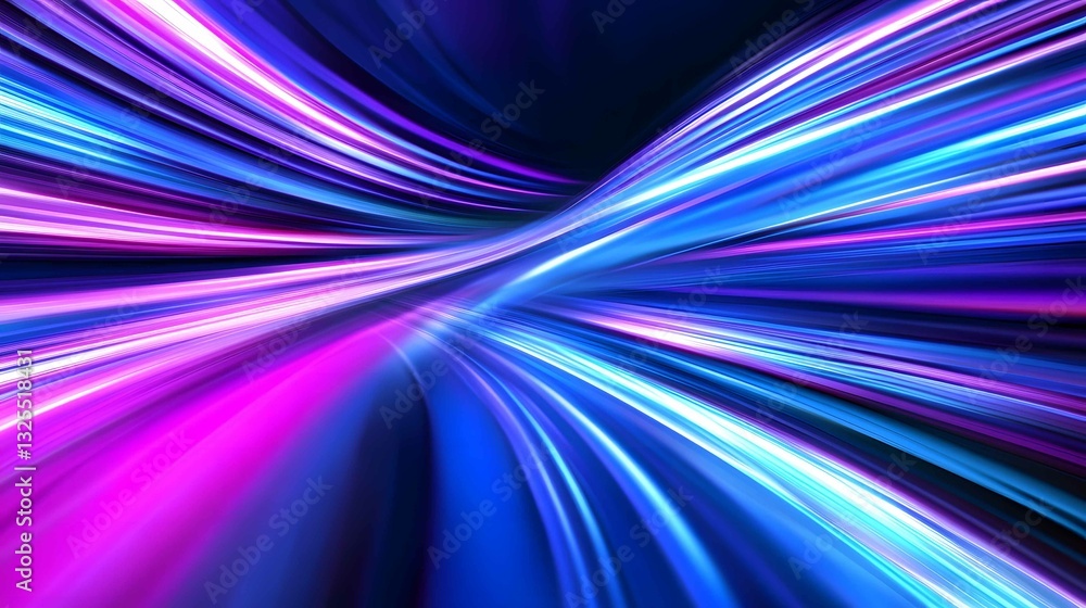 Poster colorful abstract light trails create a dynamic visual effect showcasing movement and energy in a di
