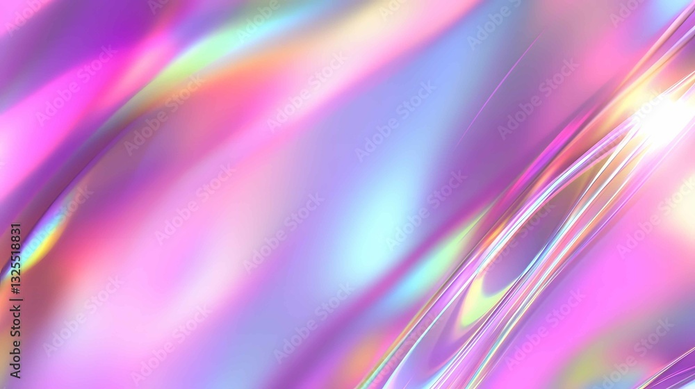 Poster beautiful abstract iridescent background featuring vibrant colors and fluid lines creating a mesmeri