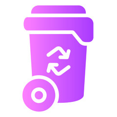 trash bin Gradient icon
