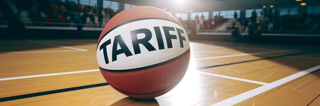 tariff ball is in your court war game stamp duties tax concept image illustration