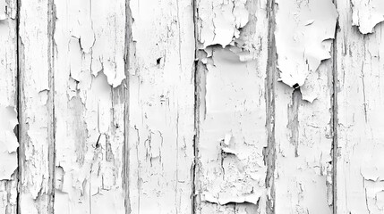 Textured wooden surface showing peeling white paint with visible wood grain in natural light