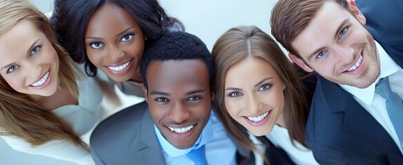 Multi-ethnic business team displaying unity and professionalism