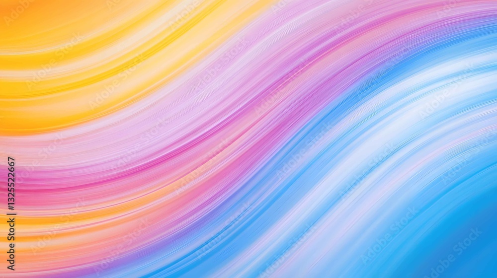 Poster vibrant abstract artwork featuring flowing colors in dynamic lines creating a sense of movement and 