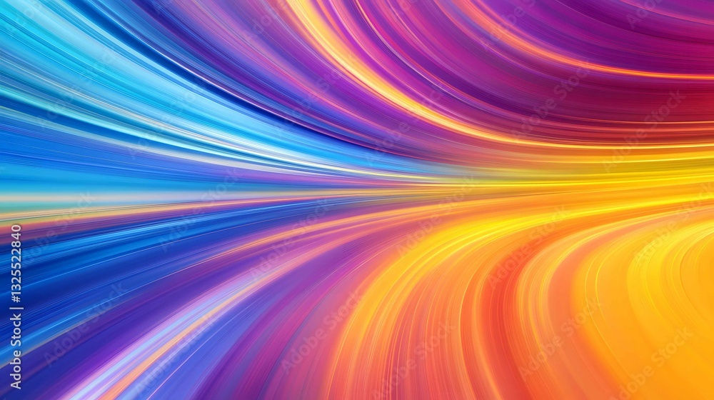 Poster vibrant abstract artwork featuring flowing colors in dynamic lines creating a sense of movement and 