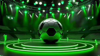 Eye-catching 3D visualizations highlight the energy of a football event.