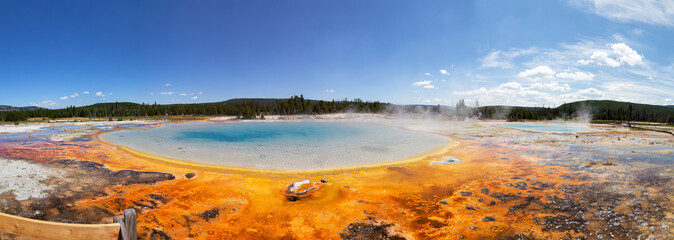 Geyser Basin in Yellowstone National Park