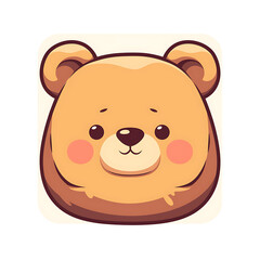 Fototapeta premium Adorable and Playful Bear Engaged in Various Activities, Minimalist and Logo-Style Designs illustrator