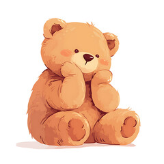 Adorable and Playful Bear Engaged in Various Activities, Minimalist and Logo-Style Designs illustrator