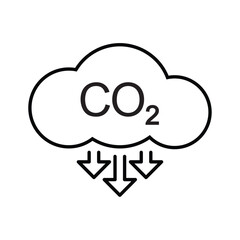  CO2 cloud icon outlines