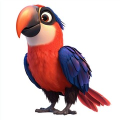 Fototapeta premium red and blue parrot