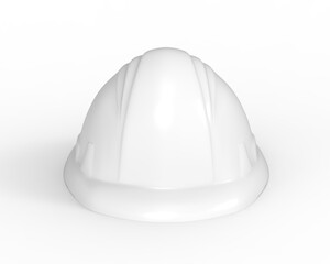 Safety helmet mockup for construction worker or engineer, hard hat mockup on isolated white background, 3d illustration