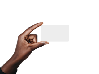 Hand holding card | isolated background | 4k Resolution
