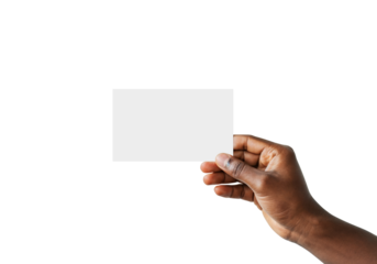 Hand holding card | isolated background | 4k Resolution
