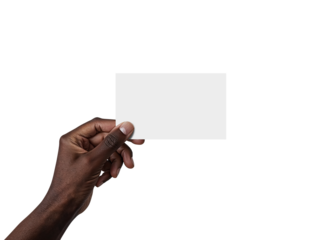 Hand holding card | isolated background | 4k Resolution
