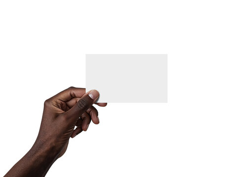 Hand holding card | isolated background | 4k Resolution
