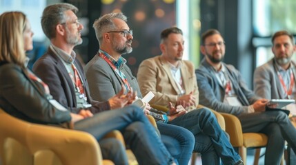 Conference session featuring a fireside chat format.