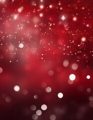 Bokeh background with red and silver light glitter and diamond dust subtle tonal variations abstract maroon red christmas holiday winter background.
