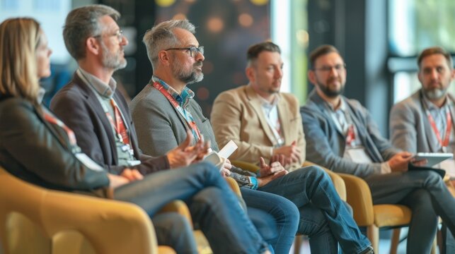 Conference session featuring a fireside chat format.