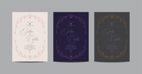 Minimalist Floral Dinner Night Invitation Template