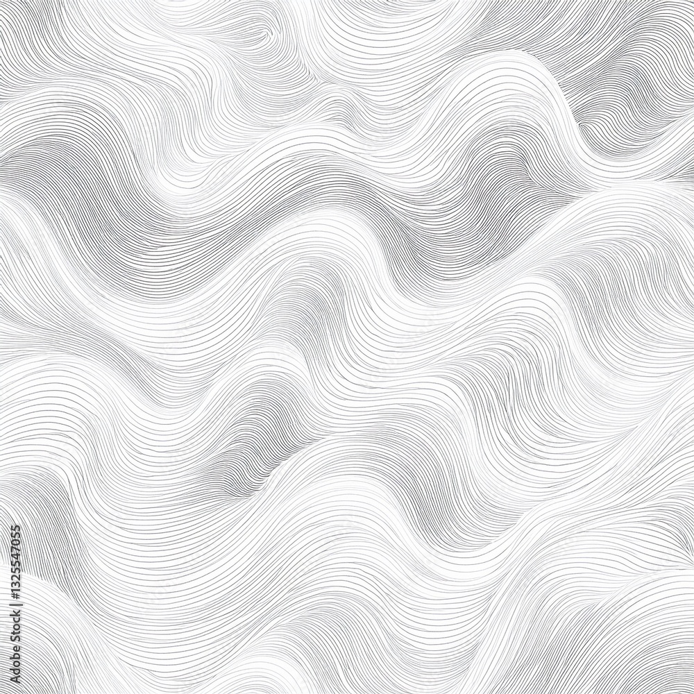Poster stylish and modern minimalist seamless white wave texture pattern background with monochromatic colo