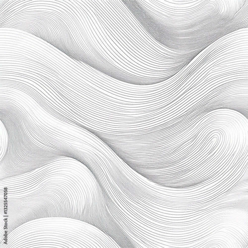 Poster stylish and modern minimalist seamless white wave texture pattern background with monochromatic colo