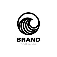 Wave Logo. Wave Logo Design. Wave Logo Brand. Wave Logo Vector Design Isolated on White Background