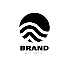 Wave Logo. Wave Logo Design. Wave Logo Brand. Wave Logo Vector Design Isolated on White Background