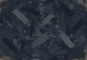 Abstract Dark Blue Grey Brushstrokes Texture. AI Generated