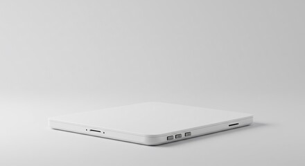 Clean White Device Softly Lit Minimalist Product Shot. AI Generated
