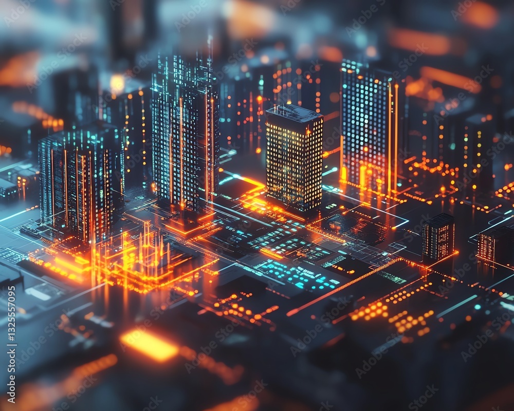 Poster technology, advanced analytics, 3d rendering