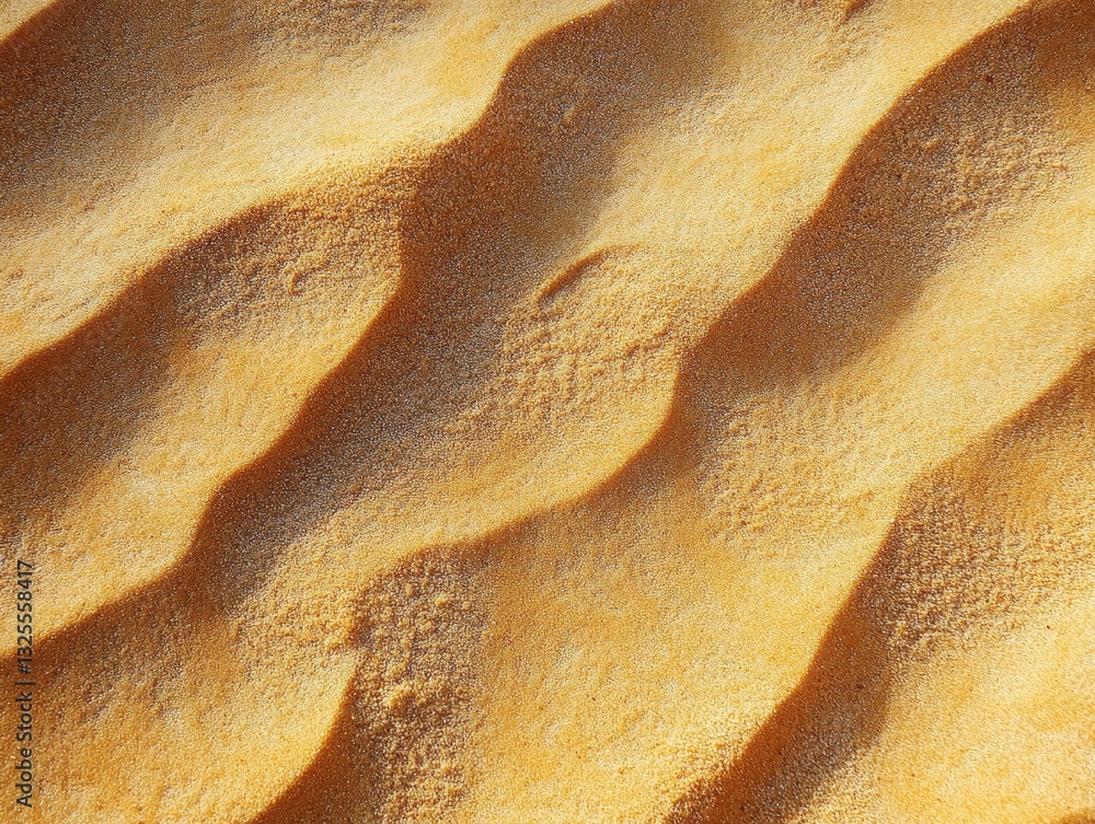 Poster textured sand surface with nature's patterns and gentle waves of warm tones capturing the essence of