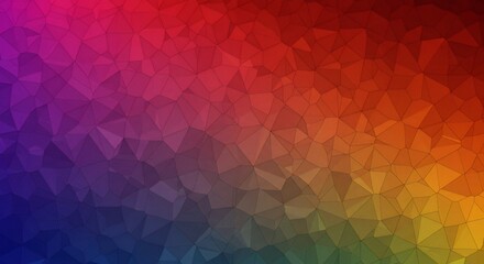 Vibrant multicolored geometric pattern glows softly warm light. AI Generated