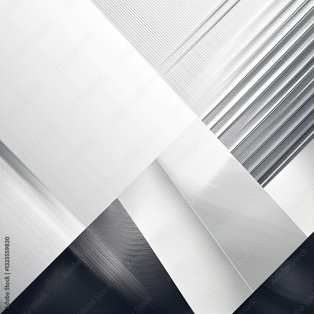 Aufkleber abstract white background with texture pattern, layered geometric triangle shapes, white and grey gl